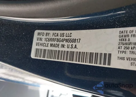 2023 Ram 1500 Big Horn 4X4 6'4 Box from USA, damaged, VIN 1C6RRFBG4PN550817